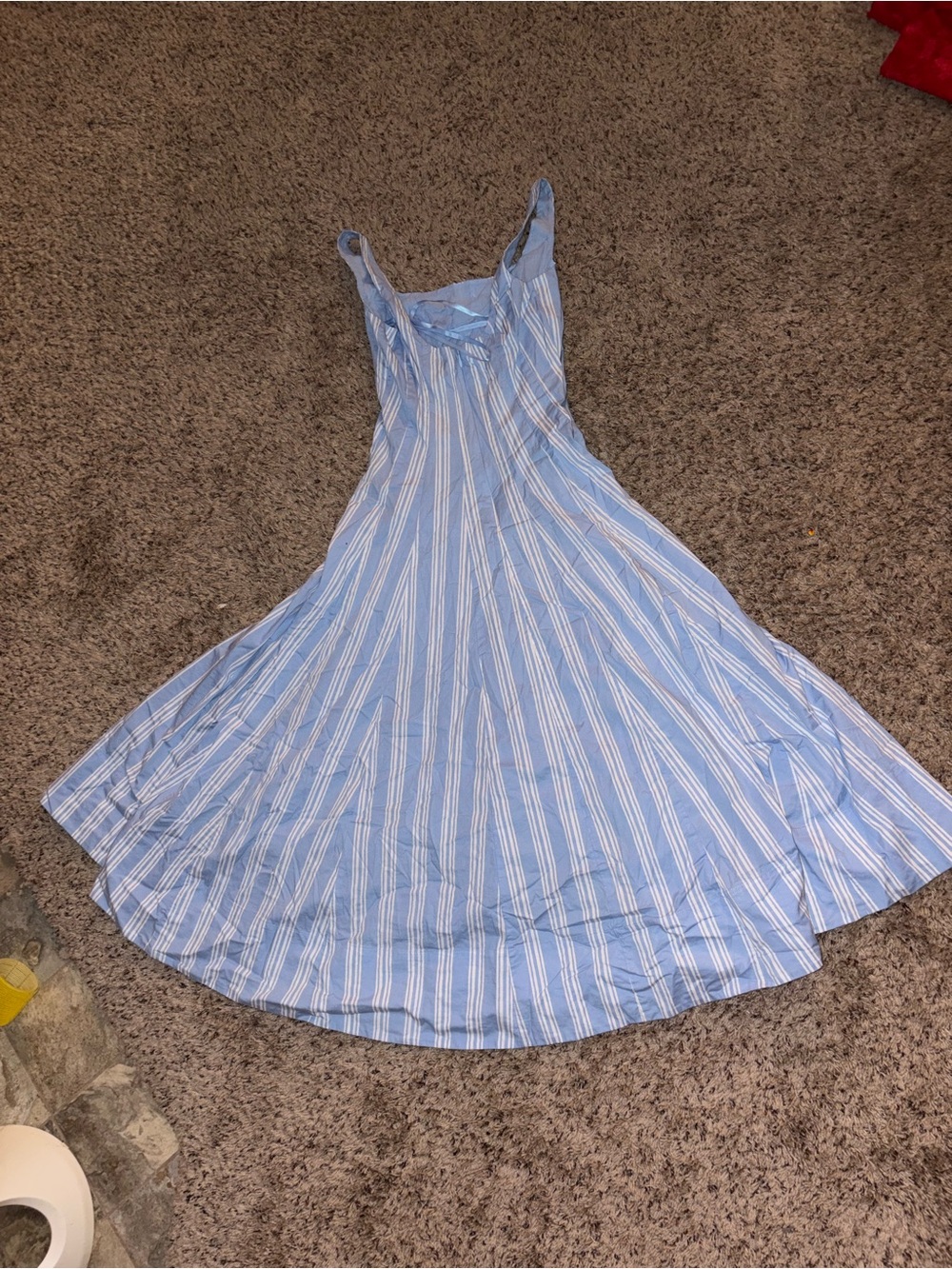 STAUD Light Blue Striped Linen Maxi - Picture 2 of 3